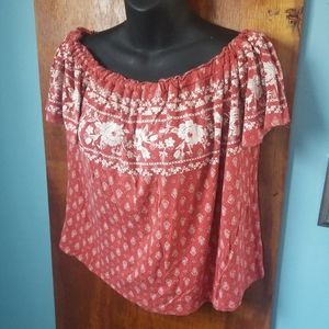 Rewind off the shoulder top